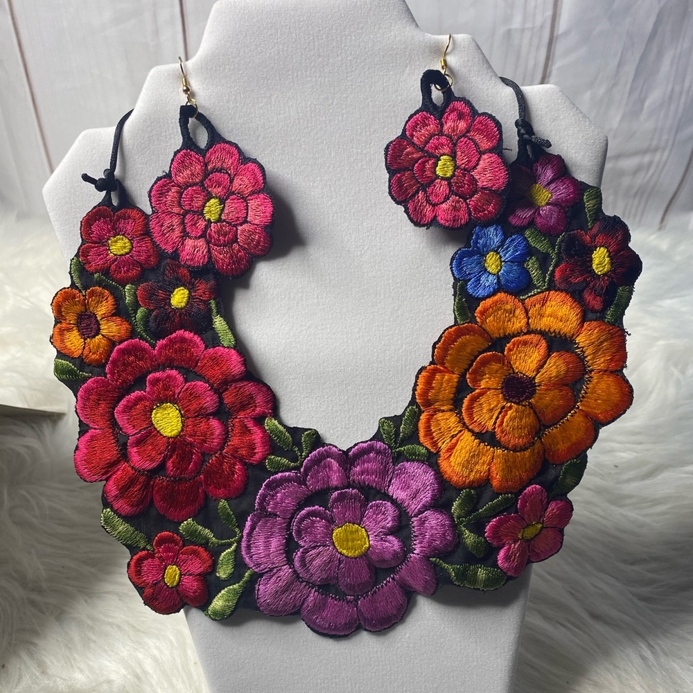 Beautifully hand made necklace and earrings